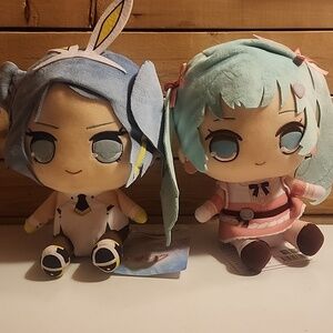🌸 NEW - Hatsune Miku Vocaloid Pink Outfit Plush And Kyurumaru  BOTH NEW 12in